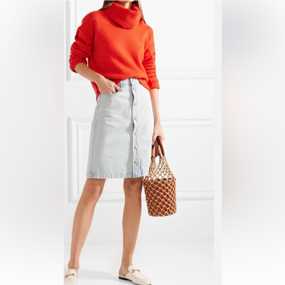 A.P.C. Therese Denim - Jean - Skirt in Light Blue Wash